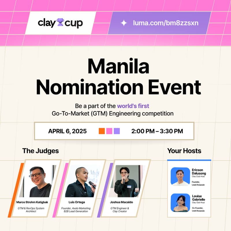 Cover Image for Clay in Manila: Clay Cup 2026 Nomination Day