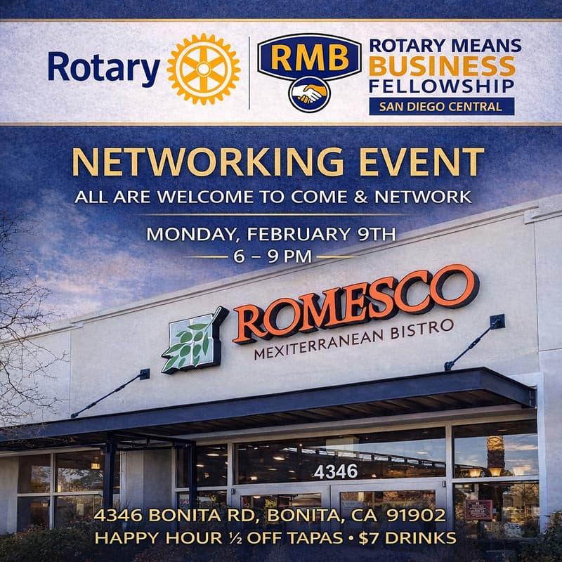 Cover Image for Rotary Means Business San Diego Central - Networking Event