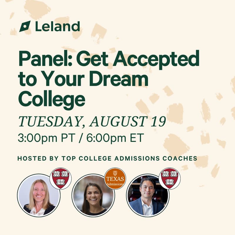Cover Image for Panel: Get Accepted to Your Dream College