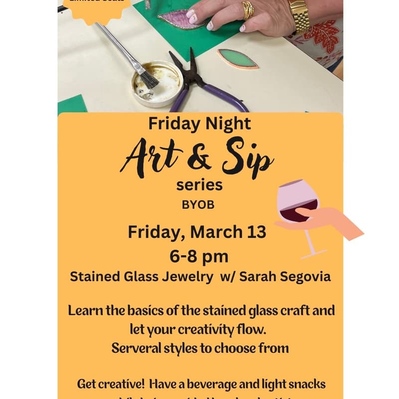 Cover Image for Stained Glass Jewelry Art & Sip