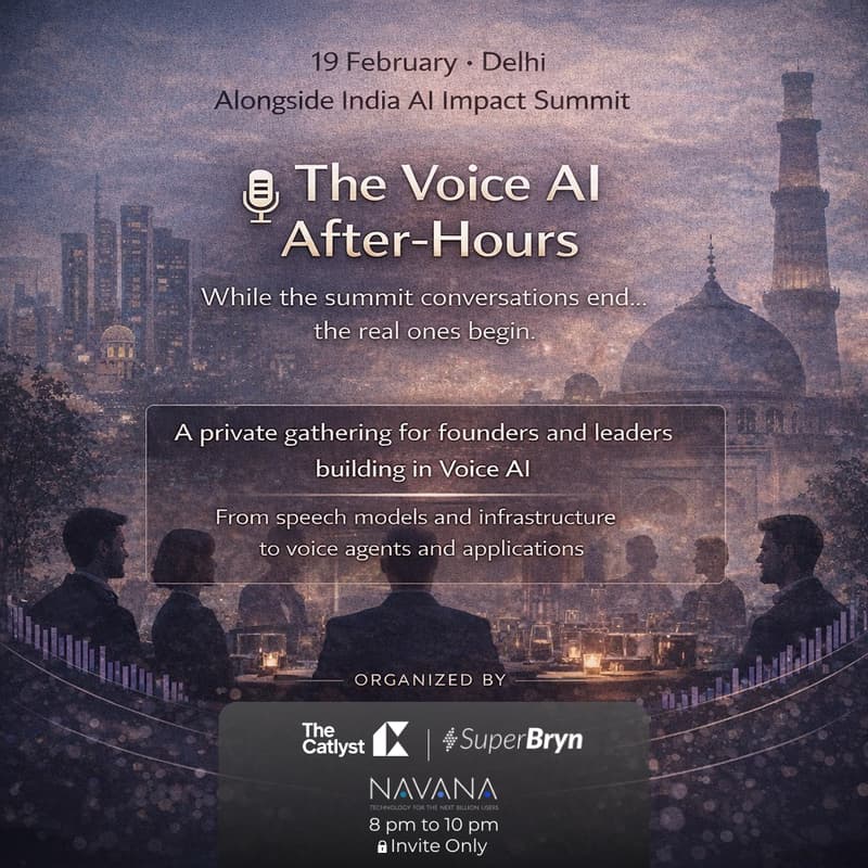 Cover Image for Voice AI Afterhours By The Catlyst x SuperBryn x Navana.AI | New Delhi Edition