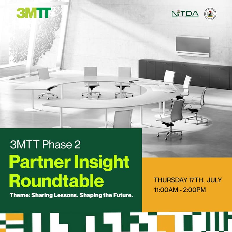 Cover Image for 3MTT Phase 2: Partner Insight Roundtable