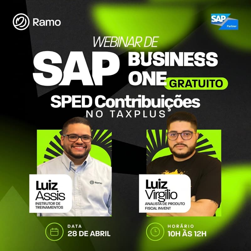 Cover Image for Webinar Gratuito SAP B1 | SPED Contribuições no TaxPlus