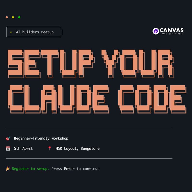 AI builders meetup: Setup your own Claude Code · Luma
