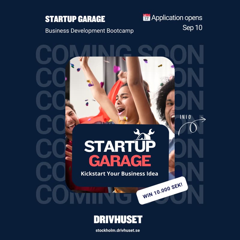 Cover Image for Startup garage - application open