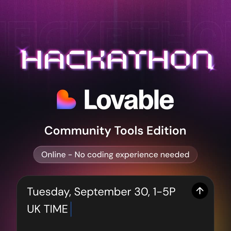 Cover Image for AI Lovable Hackathon: Community Tools Edition