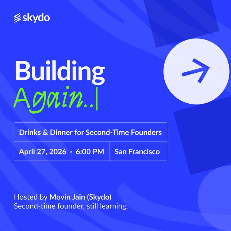 Cover Image for Building Again: Drinks and dinner for second-time founders
