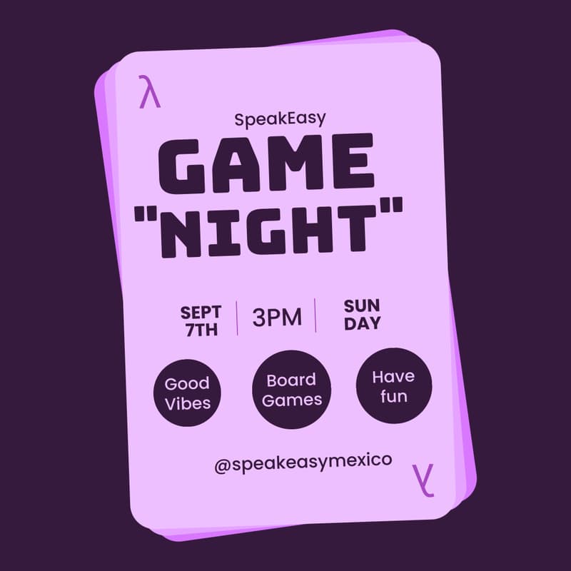 Cover Image for SpeakEasy λ - Game Night w/ 🍷