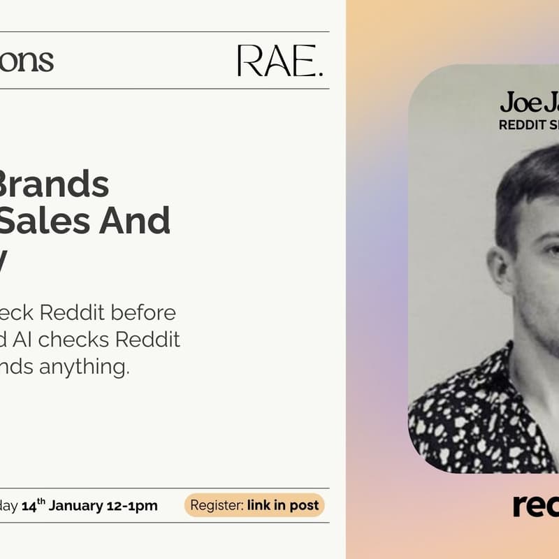 Cover Image for RAE. Lunch Sessions: How B2C Brands Can Drive Sales And AI Visibility