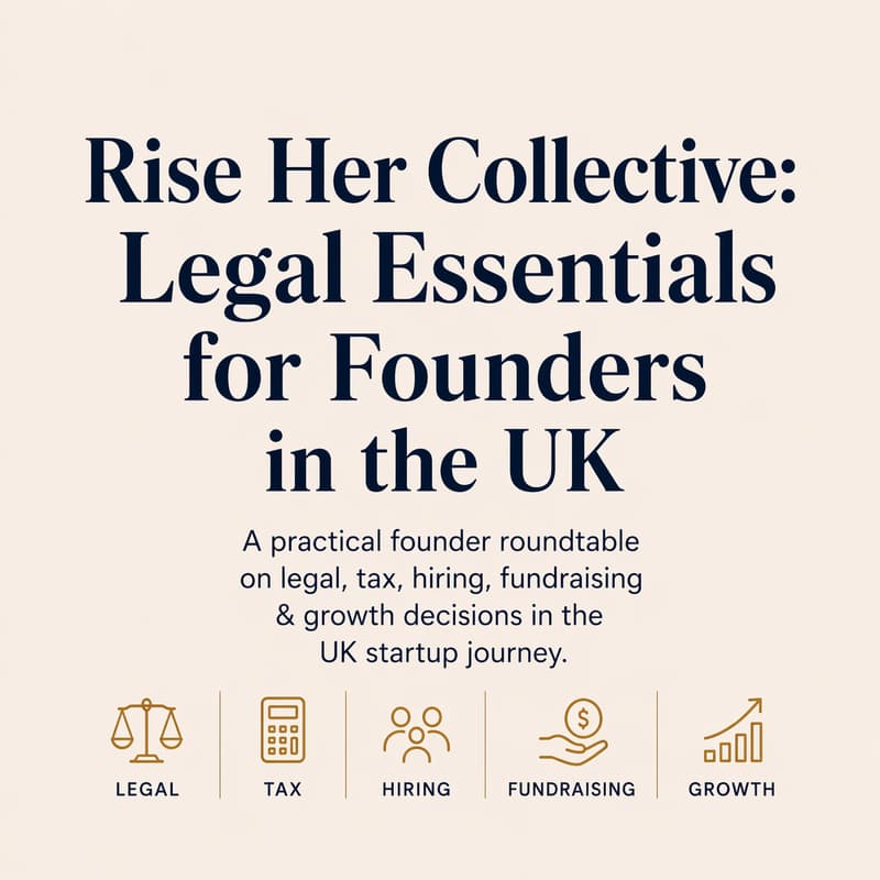 Cover Image for Closed-Door Founder Roundtable Legal Essentials for Founders in the UK