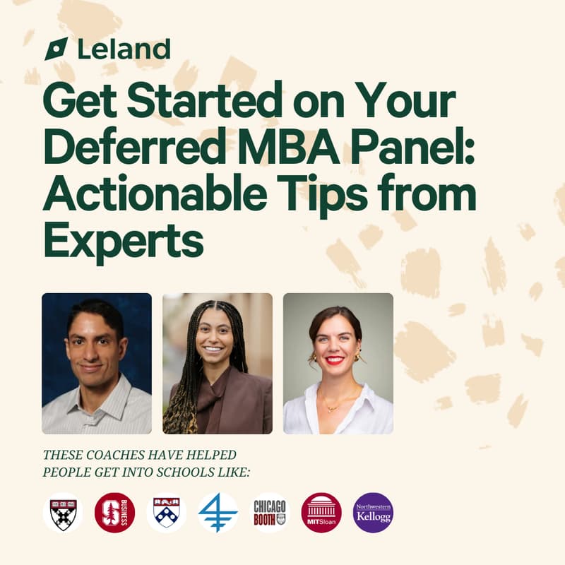 Cover Image for Get Started on Your Deferred MBA Panel: Actionable Tips from Experts