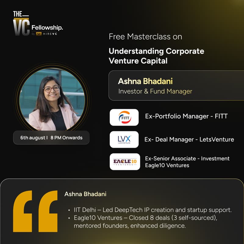 Cover Image for Free Masterclass On Corporate Venture Capital