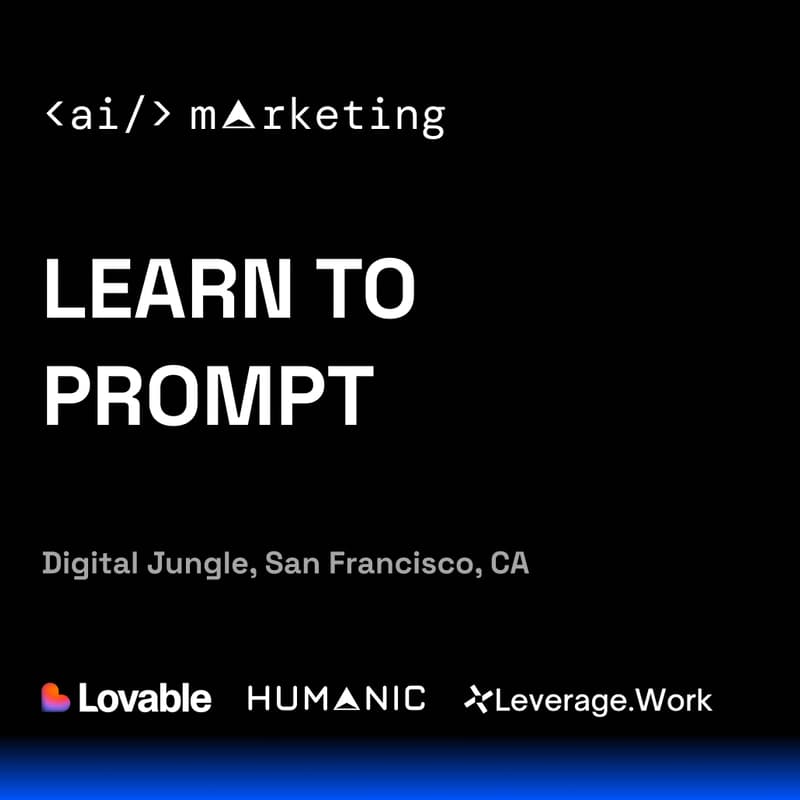 Cover Image for Learn to Prompt Hackathon | Lovable x Humanic x Leverage and more