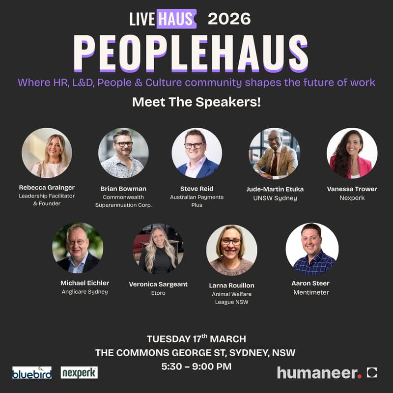 Cover Image for PeopleHaus Sydney · March 2026: Where People, Talent & Culture Teams Align to Shape the Future of Work