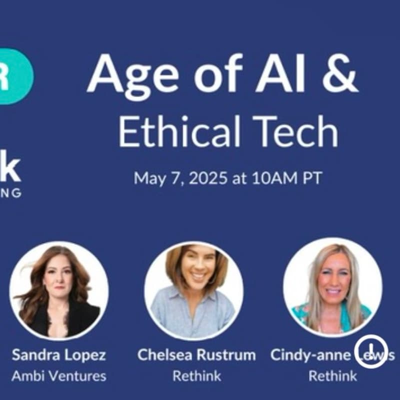 Cover Image for Rethink Webinar: AI & Ethical tech - Female  Founder Panel