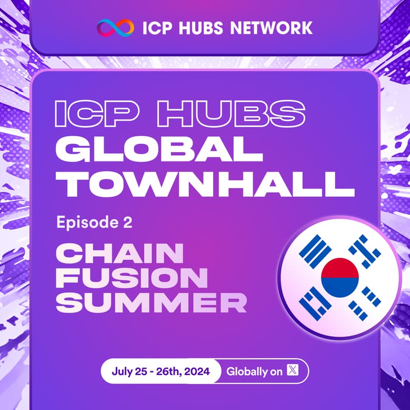 ICP HUBS - Global Townhall 2.0 🇰🇷의 커버 이미지