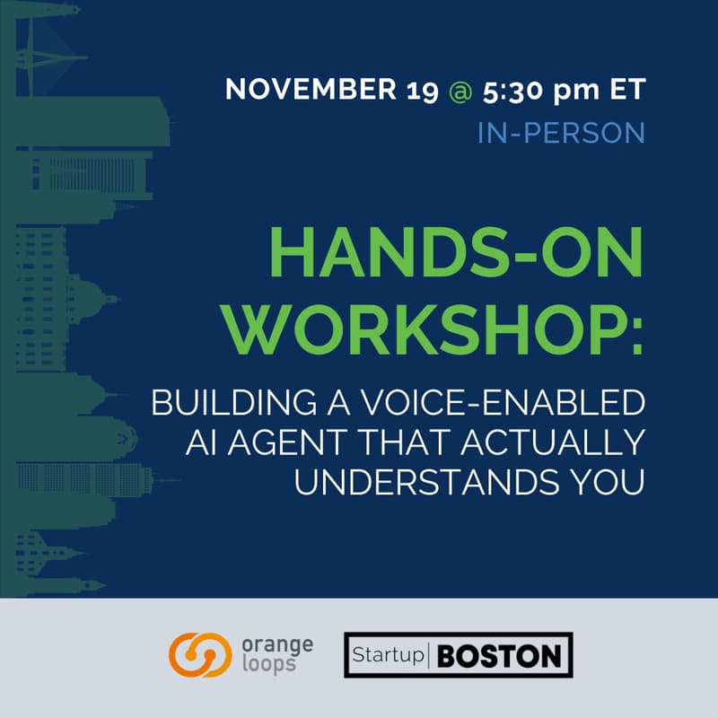 Cover Image for Hands-On Workshop: Building a Voice-Enabled AI Agent That Actually Understands You