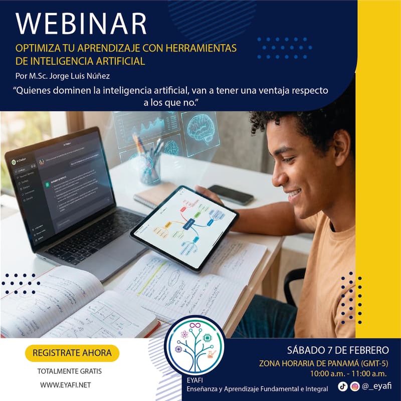 Cover Image for Webinar - Optimiza tu aprendizaje con herramientas de Inteligencia Artificial