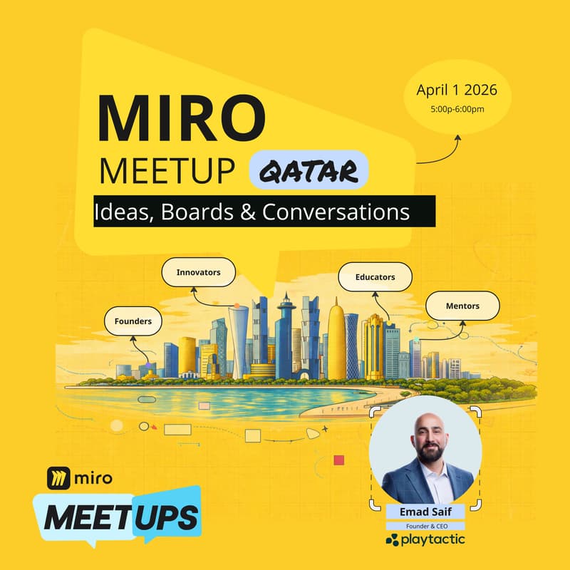 Cover Image for Miro Meetup Qatar: Ideas, Boards & Conversations