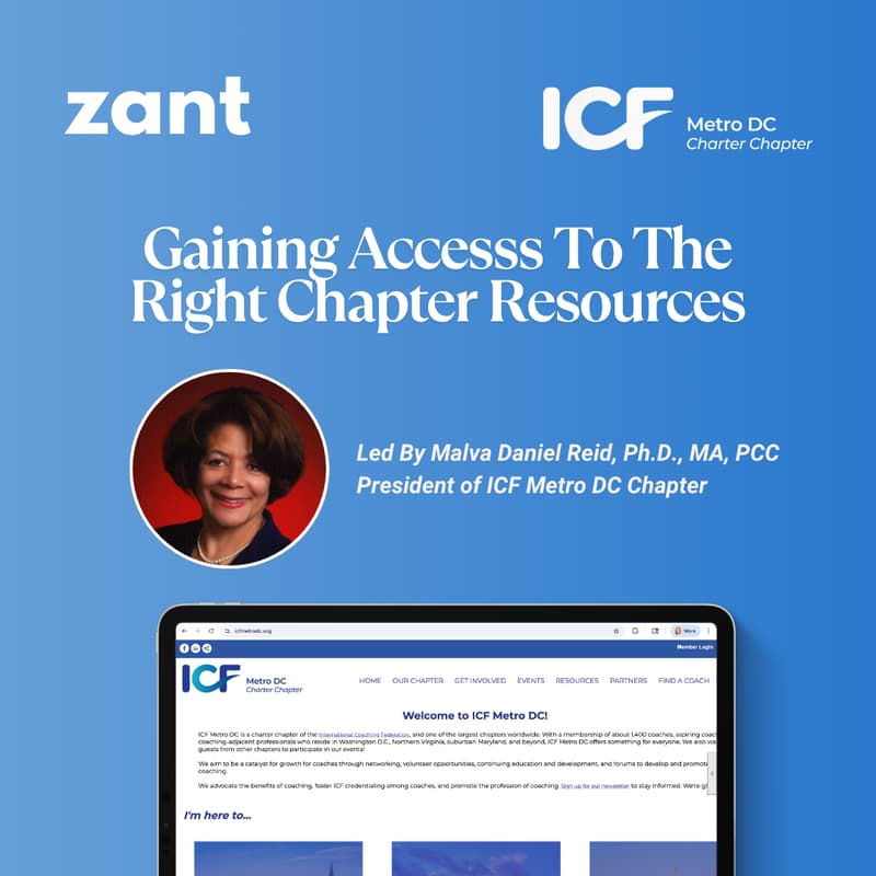 Cover Image for Webinar: Meet the President of ICF Metro DC — Building Your Coaching Community