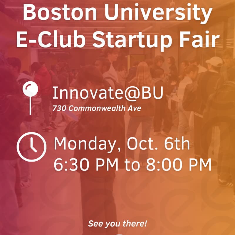 Cover Image for Boston University Entrepreneur's Club Startup Fair 🚀