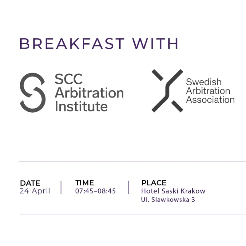 Cover Image for Breakfast with the SCC Arbitration Institute and the Swedish Arbitration Association