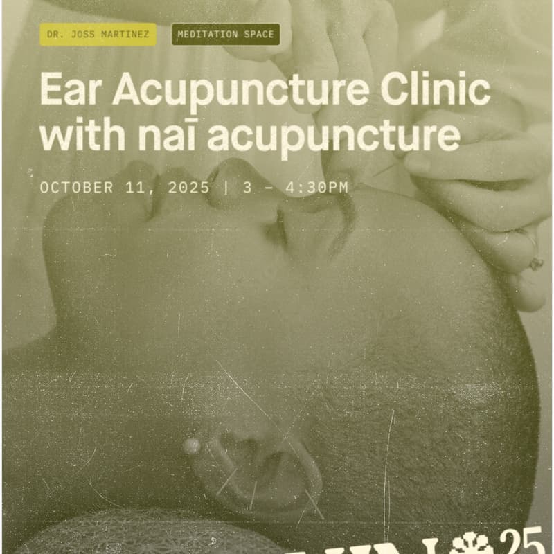 Cover Image for Ear Acupuncture Clinic with 'naī. acupuncture with Studio Hada
