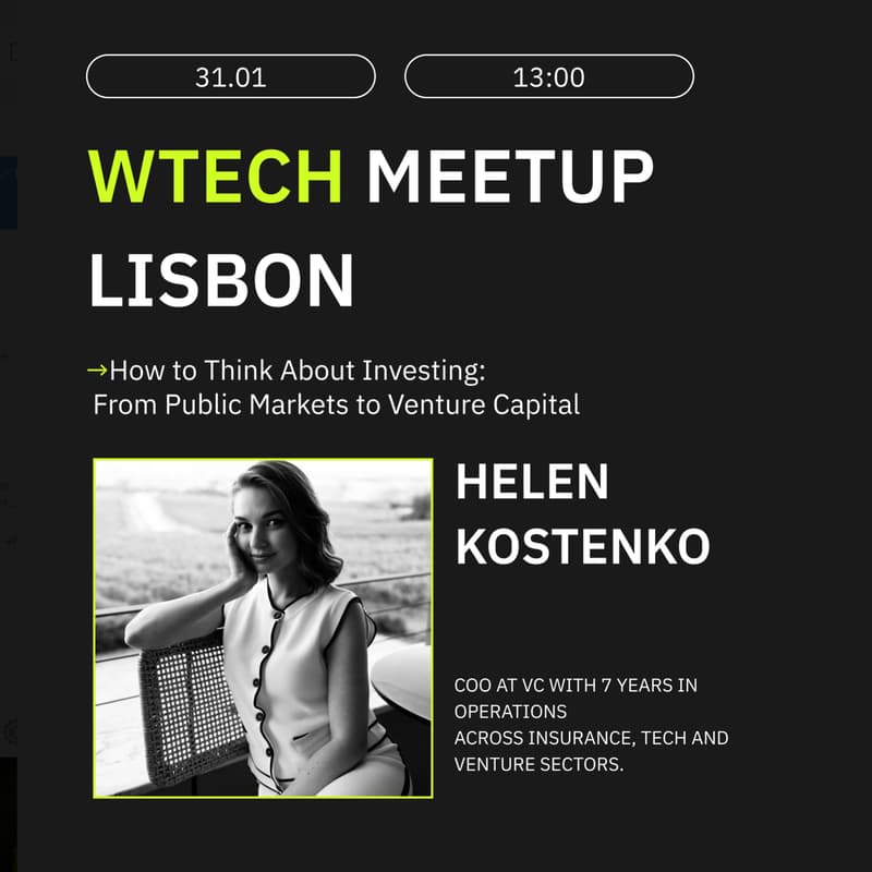Cover Image for Wtech Lisbon | Lecture: Venture & Investments