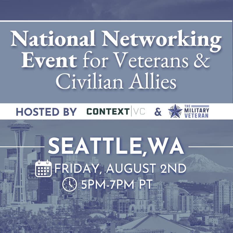 Cover Image for Veteran Get-Together in Seattle (Seattle Tech Week)