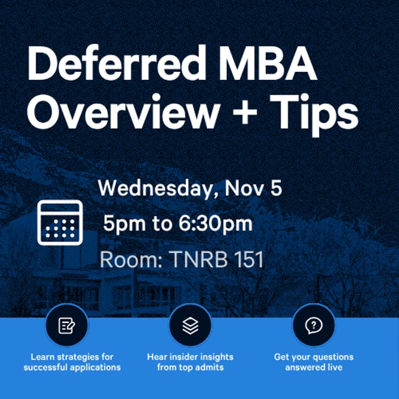 Cover Image for Deferred MBA Overview + Tips