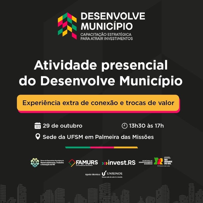 Cover Image for Programa Desenvolve Município · Atividade Presencial em Palmeira das Missões