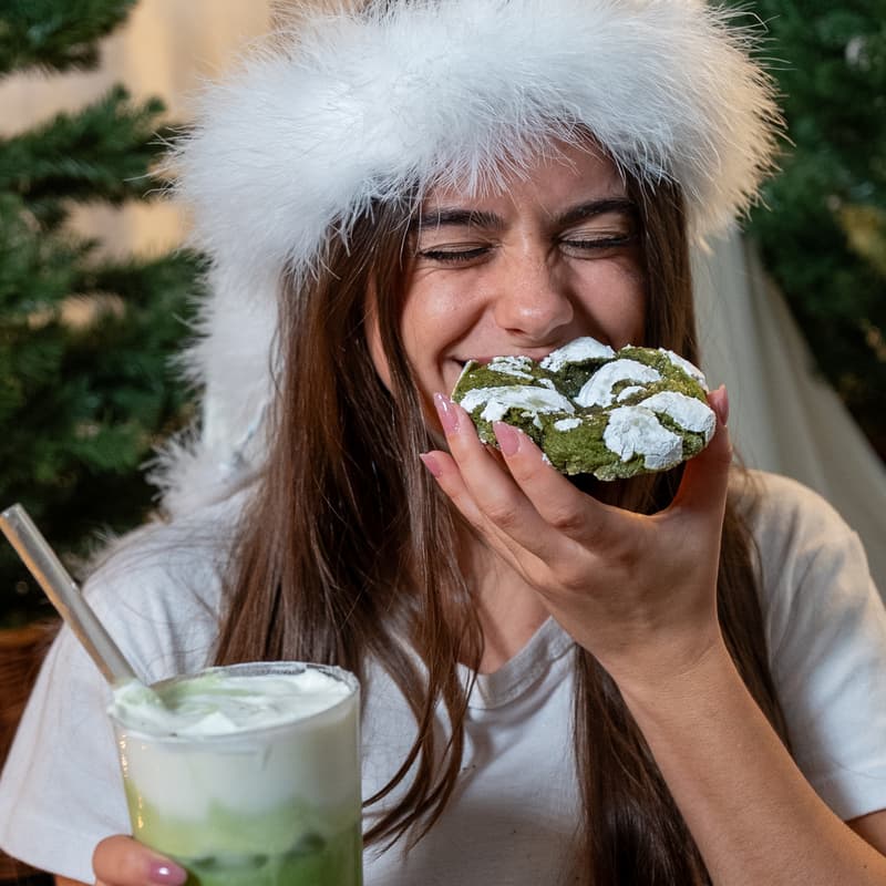 Cover Image for 12 Days of Alma Matcha – Day 8 Limited Edition Matcha Christmas Crinkle Cookie