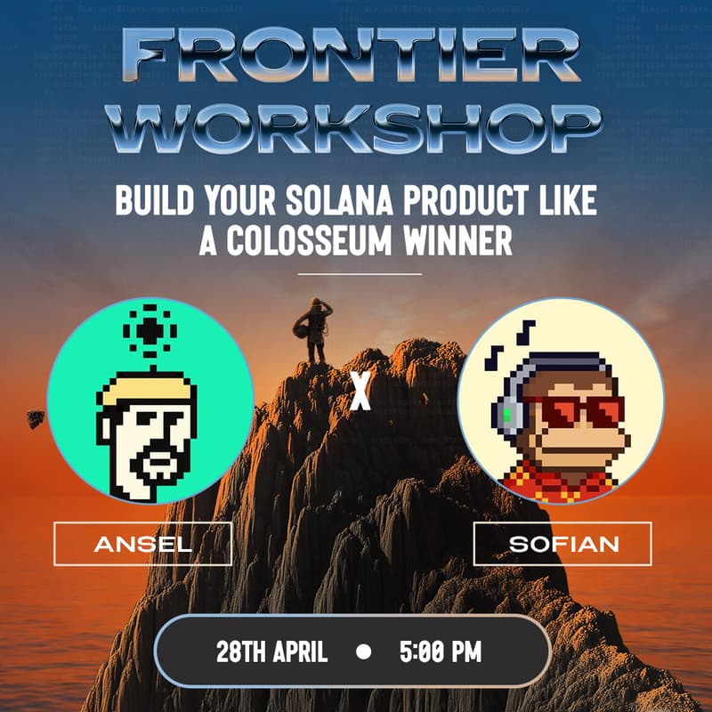 Cover Image for Workshop: Build Your Solana Product Like a Colosseum Winner