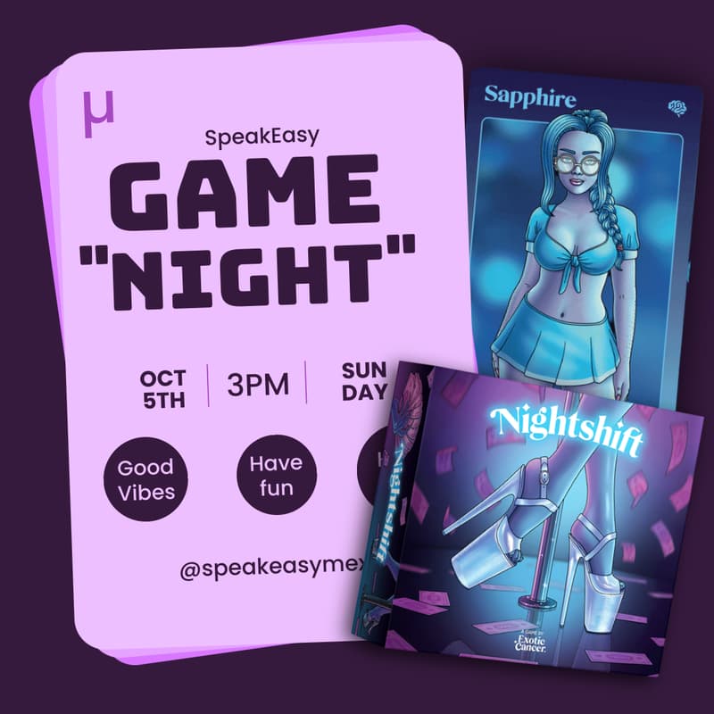 Cover Image for SpeakEasy μ - Game Night(shift) w/ 🍷