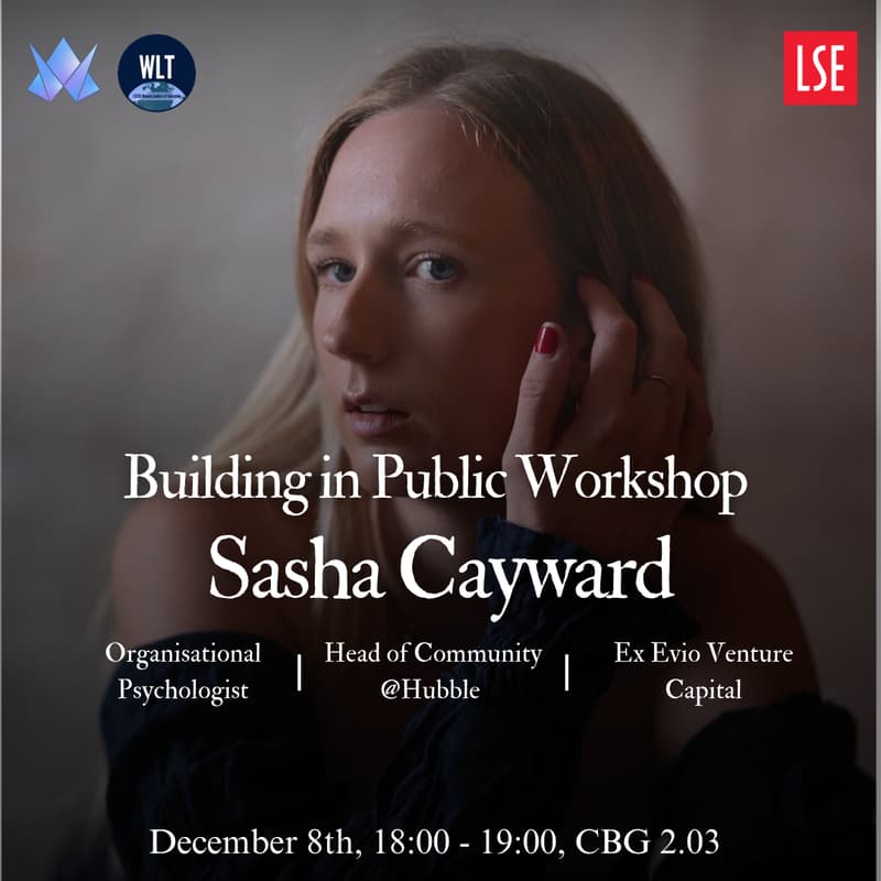 Cover Image for Building in Public: Workshop Series with Sasha Cayward