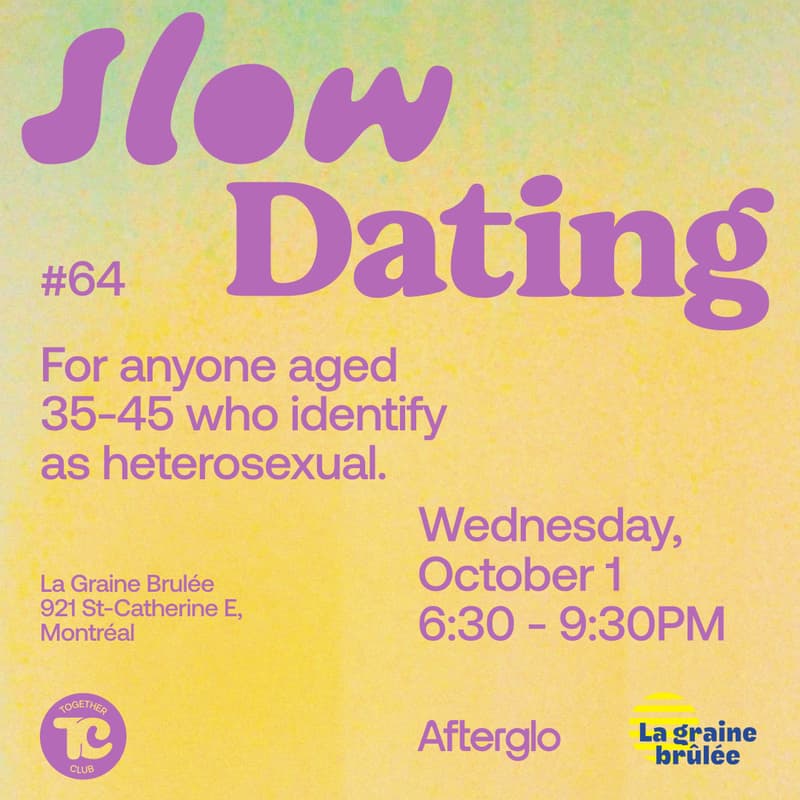 Cover Image for Slow Dating #64 (Hetero 35-45) ❤️