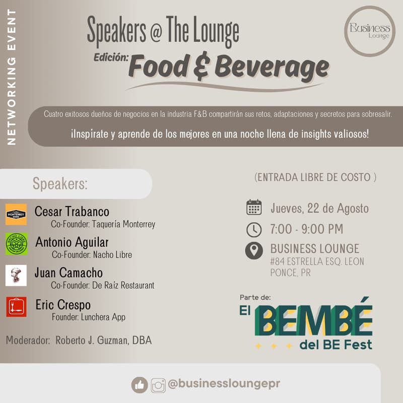Foto de portada de Speakers @ The Lounge (Food & Beverage)