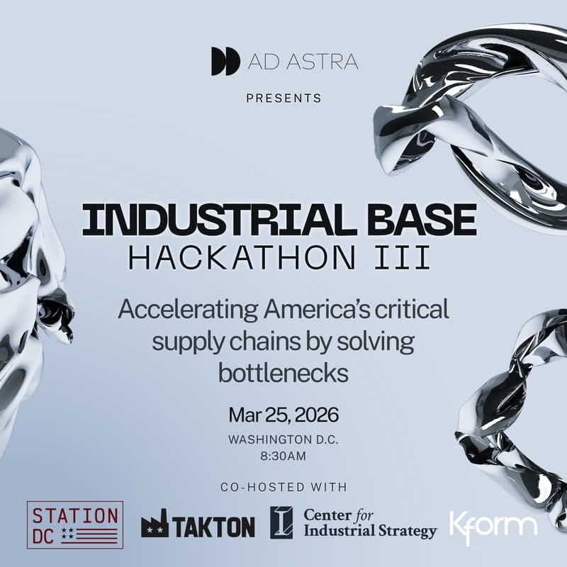 Cover Image for Industrial Base Hackathon III: Washington D.C.