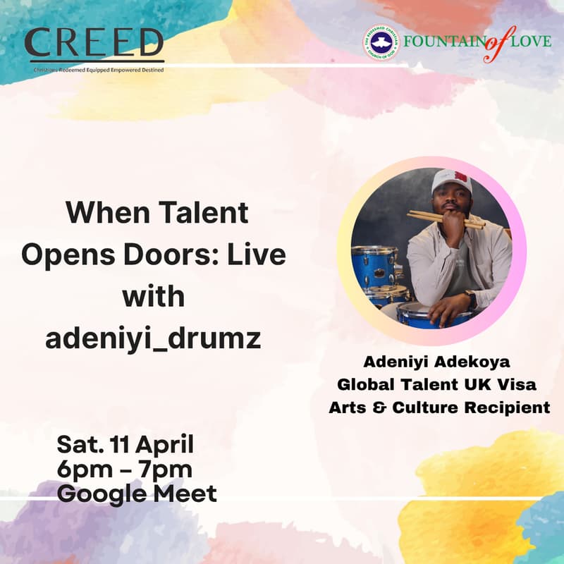 Cover Image for When Talent Opens Doors: Live with adeniyi_drumz