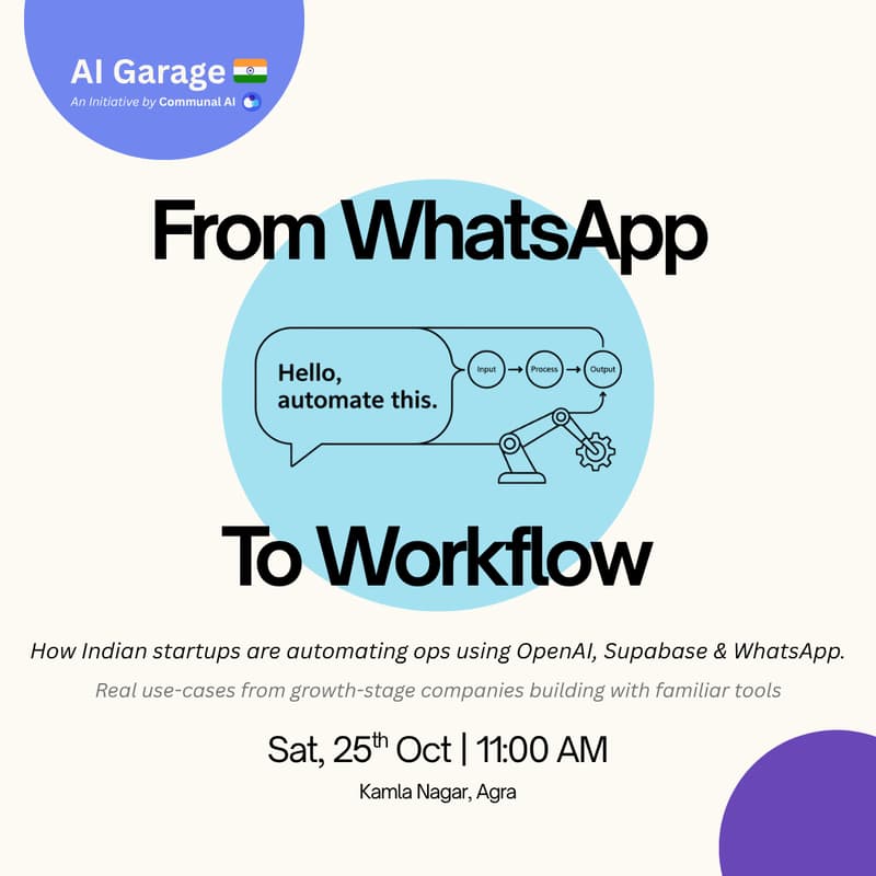 Cover Image for 🪔 AI Garage Comes to Agra - Diwali Edition