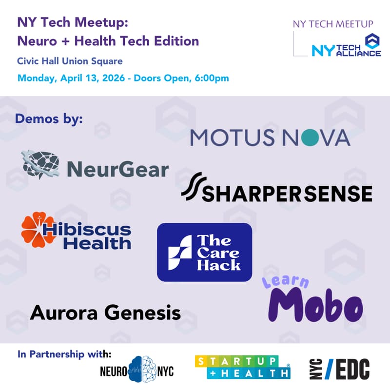 Cover Image for NY Tech Meetup: Neuro + Health Tech Edition