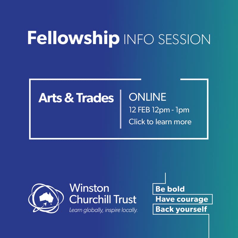 Cover Image for Churchill Fellowship information session: Arts & Trades