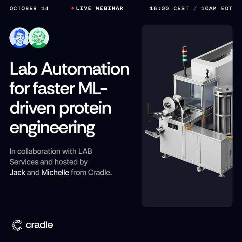 Cover Image for Lab automation for faster ML-driven protein engineering