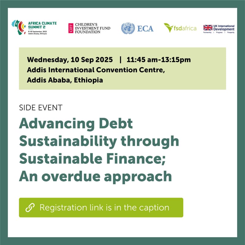 Cover Image for Advancing Debt Sustainability through Sustainable Finance; An overdue approach.”