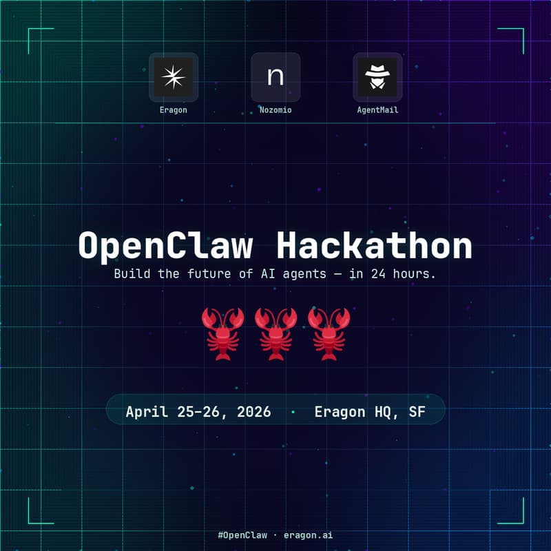 Cover Image for OpenClaw Hackathon Eragon x Nozomio x AgentMail