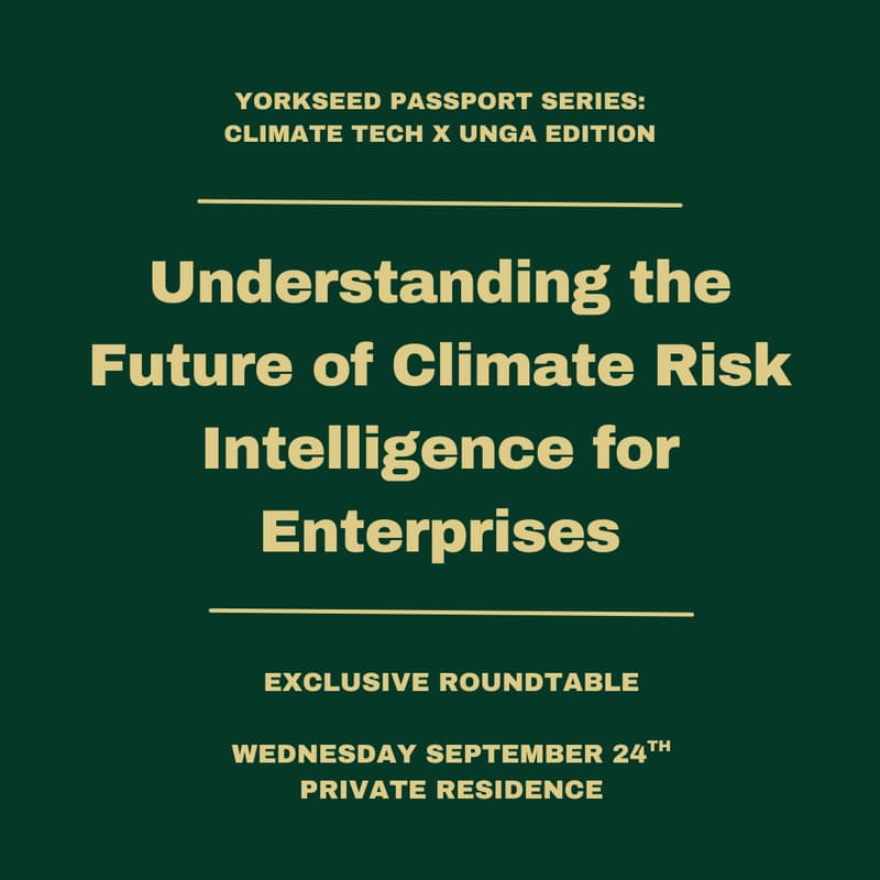 Cover Image for 🌍 Yorkseed Roundtable: The Future of Climate Risk Intelligence