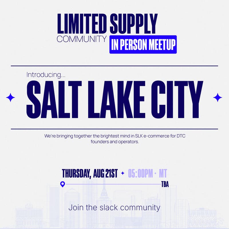 Cover Image for Limited Supply | Salt Lake City Dinner