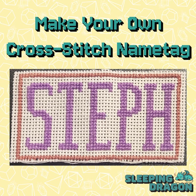 Cover Image for Make Your Own Cross-Stitch Nametag with Sleeping Dragon