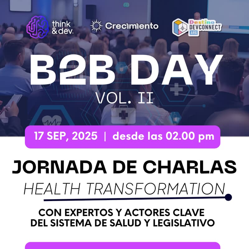 Cover Image for B2B DAY Vol.II - Health transformation: Jornada de charlas sobre salud & tecnología.