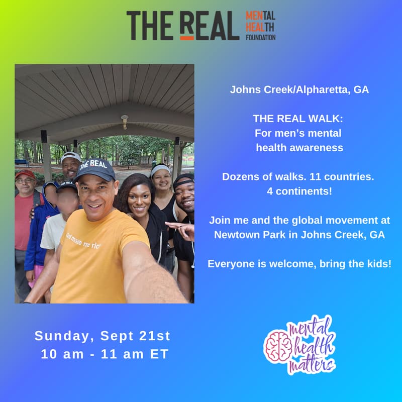 Cover Image for THE REAL WALK: For men’s mental health awareness - Johns Creek/Alpharetta, GA